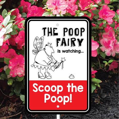 Phil The Poop Fairy is Watching Mini Garden Sign