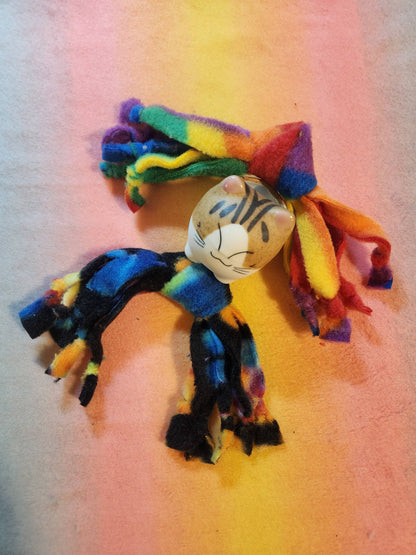 Bulk cat toy, fleece catnip stuffed kitty knotty cat toy