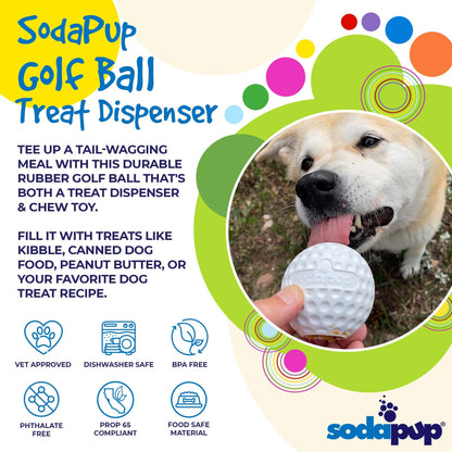 Golf Ball Rubber Dog Chew Toy for Power Chewers