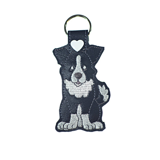 Border Collie Key Fob