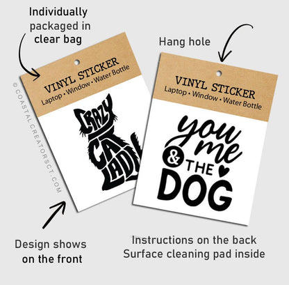 Peeking Dog Black Vinyl Sticker