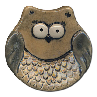 Ceramic Bird Dish: Mini 3" Owls
