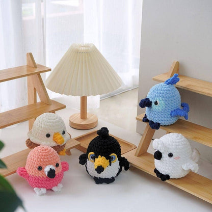 Crochet Colorful Birds, Amigurumi Chickens, Parrots, Duck...