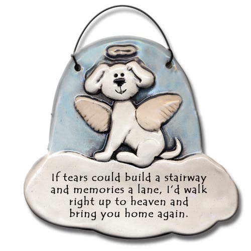 Dog Memorial Ornament: "If tears could build..."