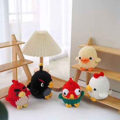Crochet Colorful Birds, Amigurumi Chickens, Parrots, Duck...