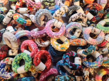 Bulk packaged catnip stuffed kitty doughnut cat toy