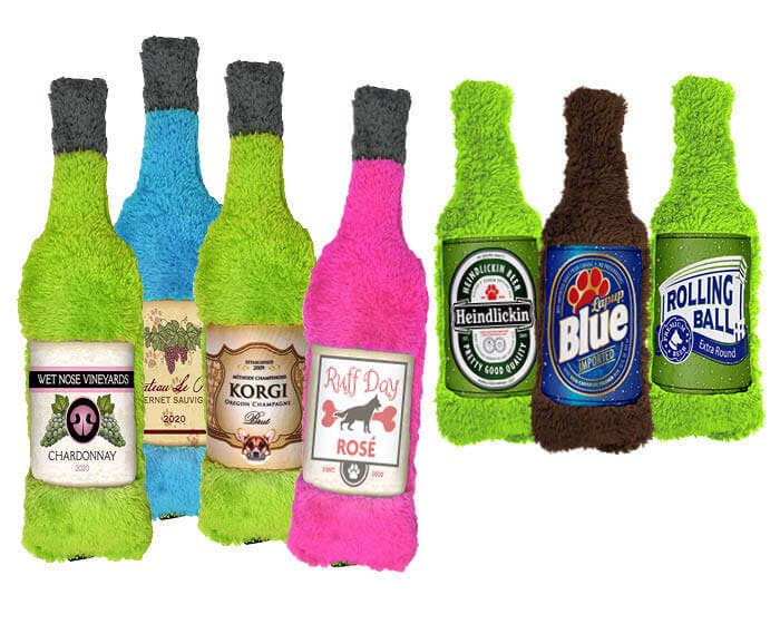 Duraplush BrewGear Bottles Dog Toy