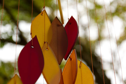 Autumn Tree Tumbled Glass Wind Chime