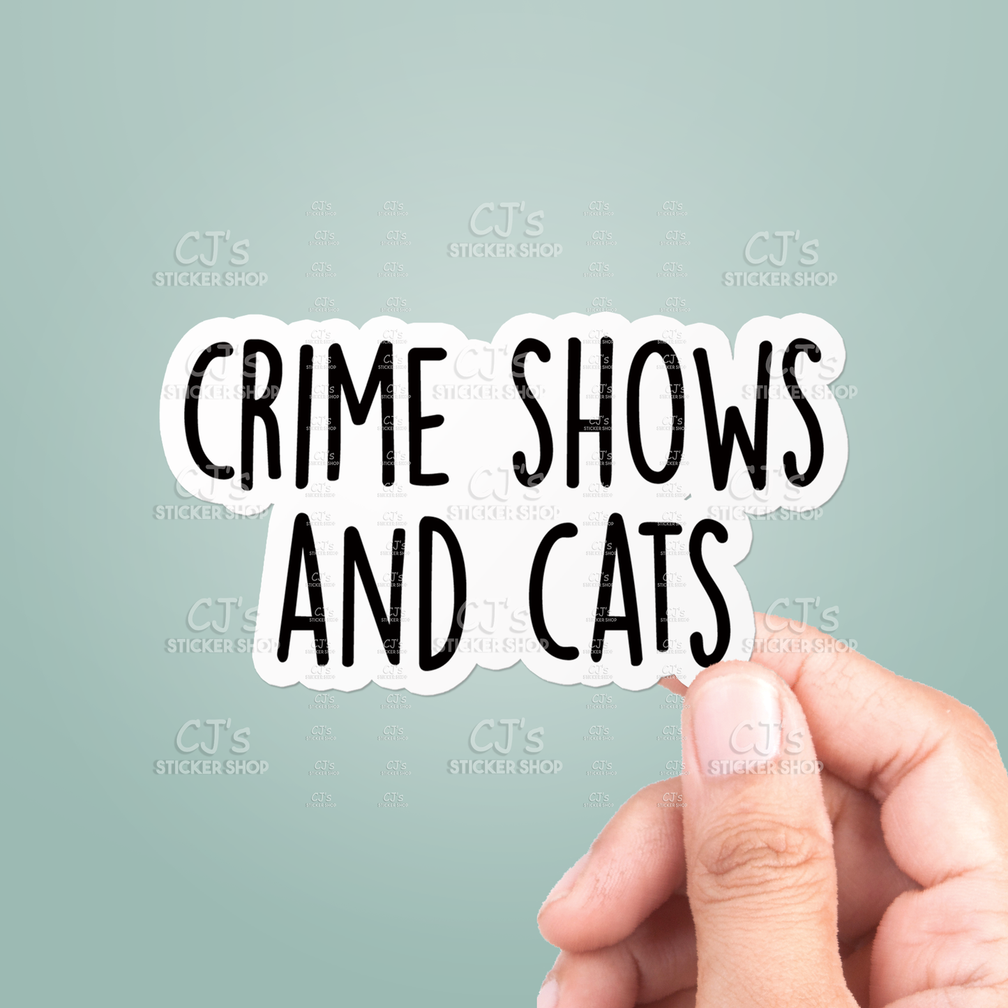 Crime Shows And Cats Sticker Vinyl Decal