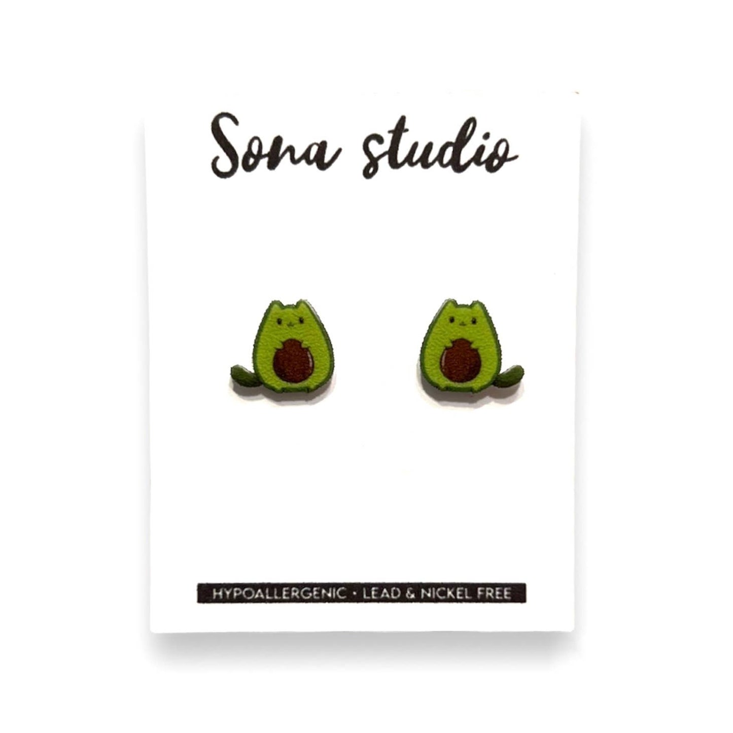Avo-cato Cat Earrings