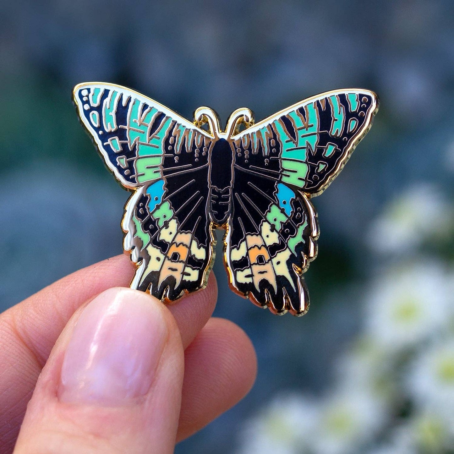 Sunset Moth Enamel Pin