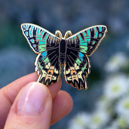Sunset Moth Enamel Pin