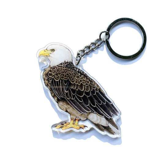 Bald Eagle Double-Sided Acrylic Keychain