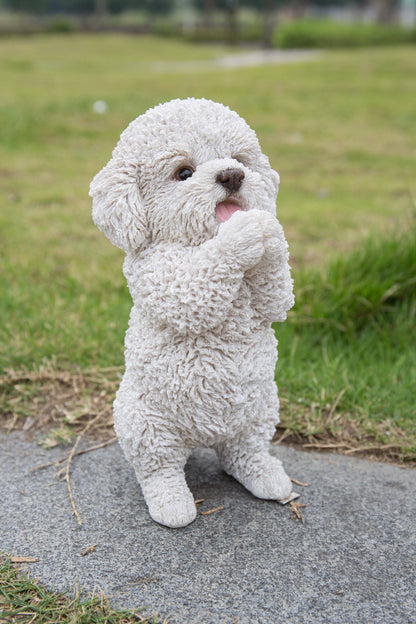 Poodle Puppy Playing Statue