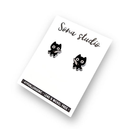 Choose Violence Kitty Earrings