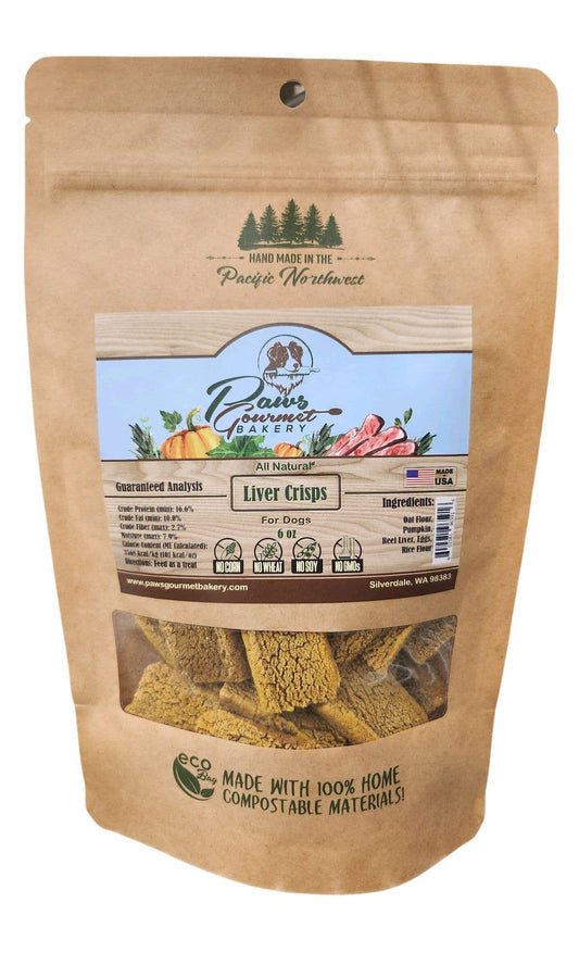 Paws Gourmet Bakery Liver Crisps 6-oz