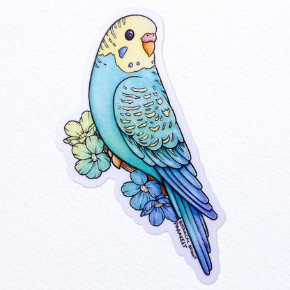 Rainbow Parakeet Waterproof Vinyl Sticker
