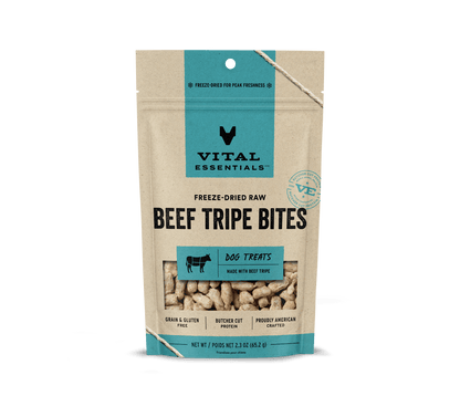 Vital Essentials Beef Tripe Bites FD Dog Treats 2.3 oz