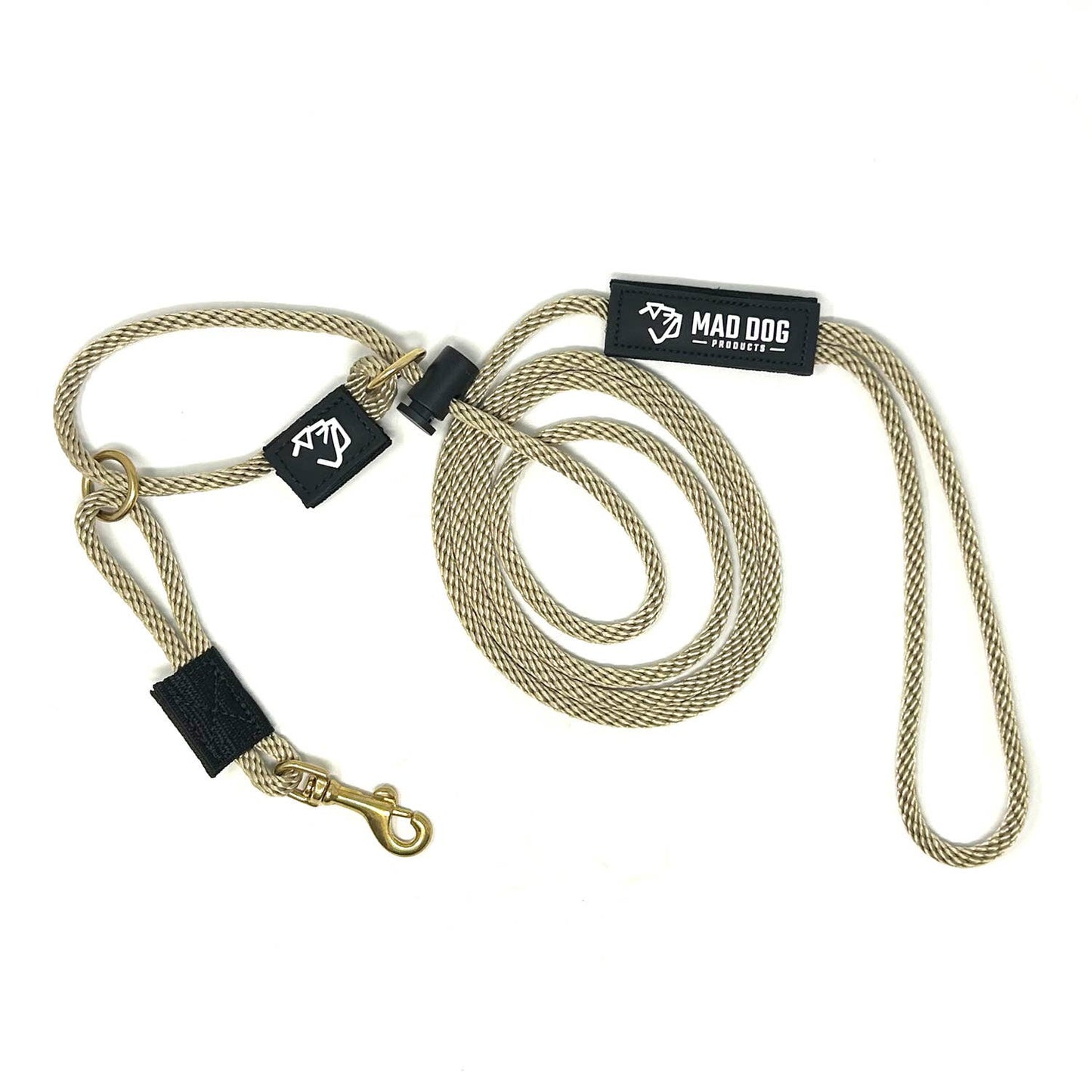 English Slip Leash / Safety Strap Combo Leash