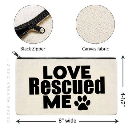Love Rescue Me Multi-Use Canvas Zipper Bag