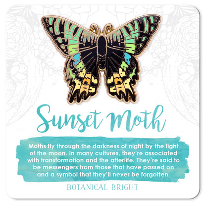 Sunset Moth Enamel Pin