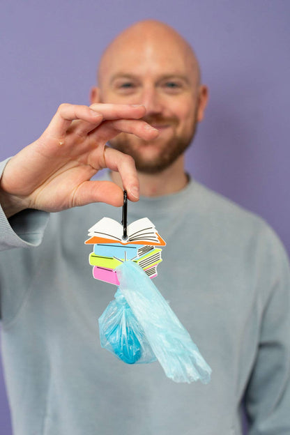 Stack of Books Poop Bag Holder