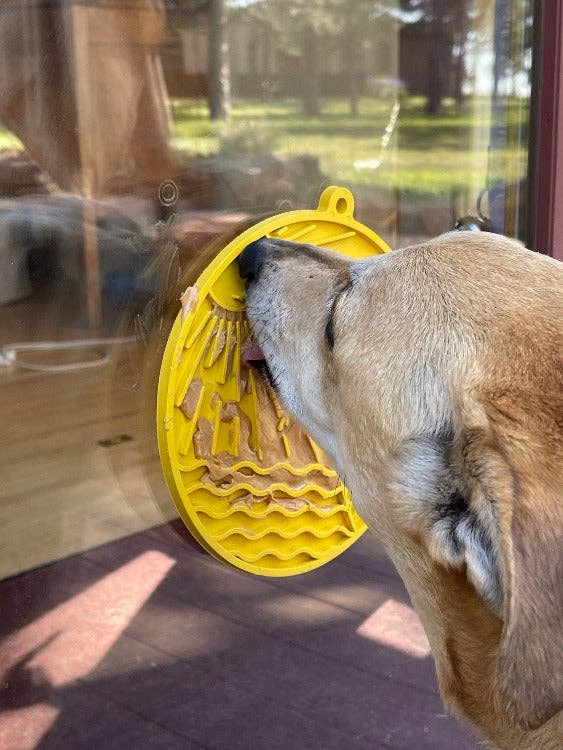 Sun n' Sea Lick Mat For Dogs and Cats - With Suction Cups - Beach Design | USA Made