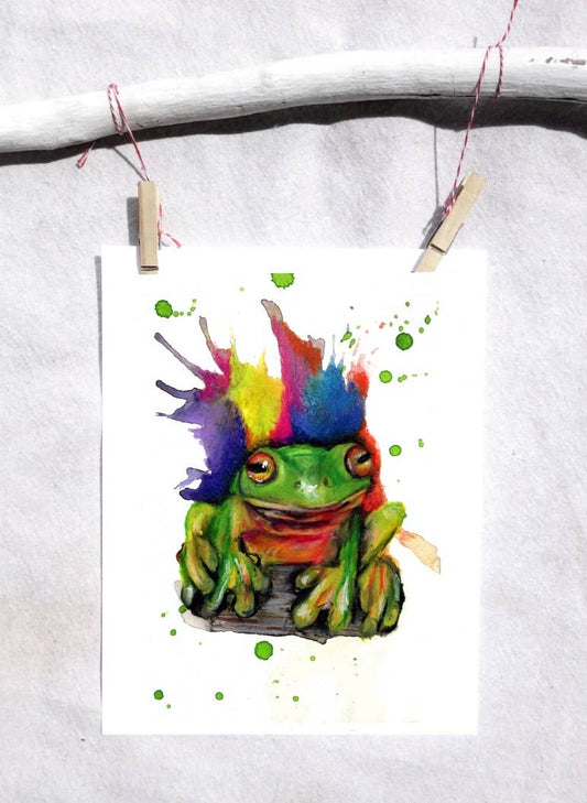 Australian Red eyed Tree Frog 5x7 Art Print