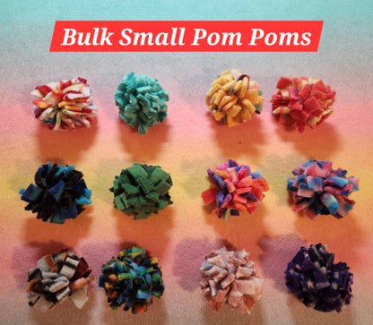 Cat Toy Bulk Packs, Small Fleece Pom Poms