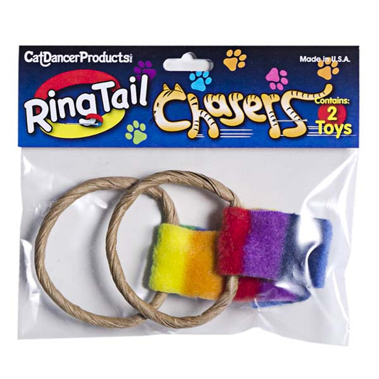 Cat Dancer Ringtail Chasers Cat Toy Pkg of 2