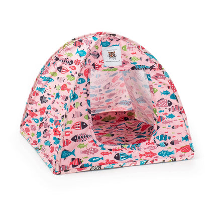 Cat Tent Cotton Canvas Popup Pet Bed