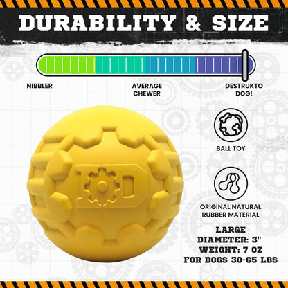 Industrial Dog Ball Rubber Chew Toy for Heavy Chewers