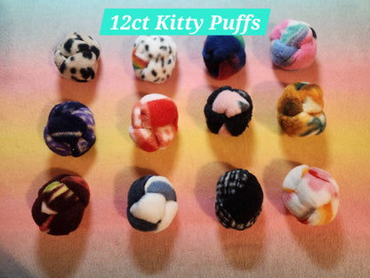 Bulk Cat Toys, Catnip Stuffed Fleece Kitty Puffs