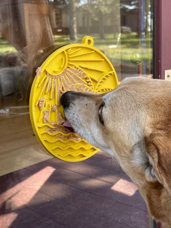 Sun n' Sea Lick Mat For Dogs and Cats - With Suction Cups - Beach Design | USA Made
