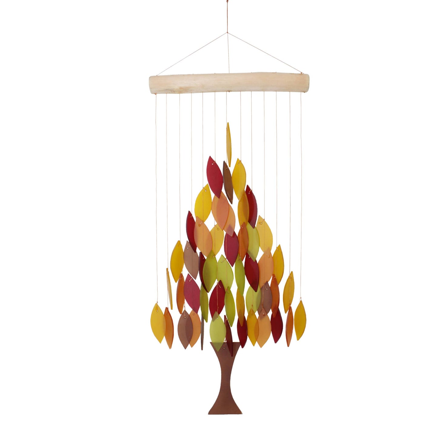 Autumn Tree Tumbled Glass Wind Chime