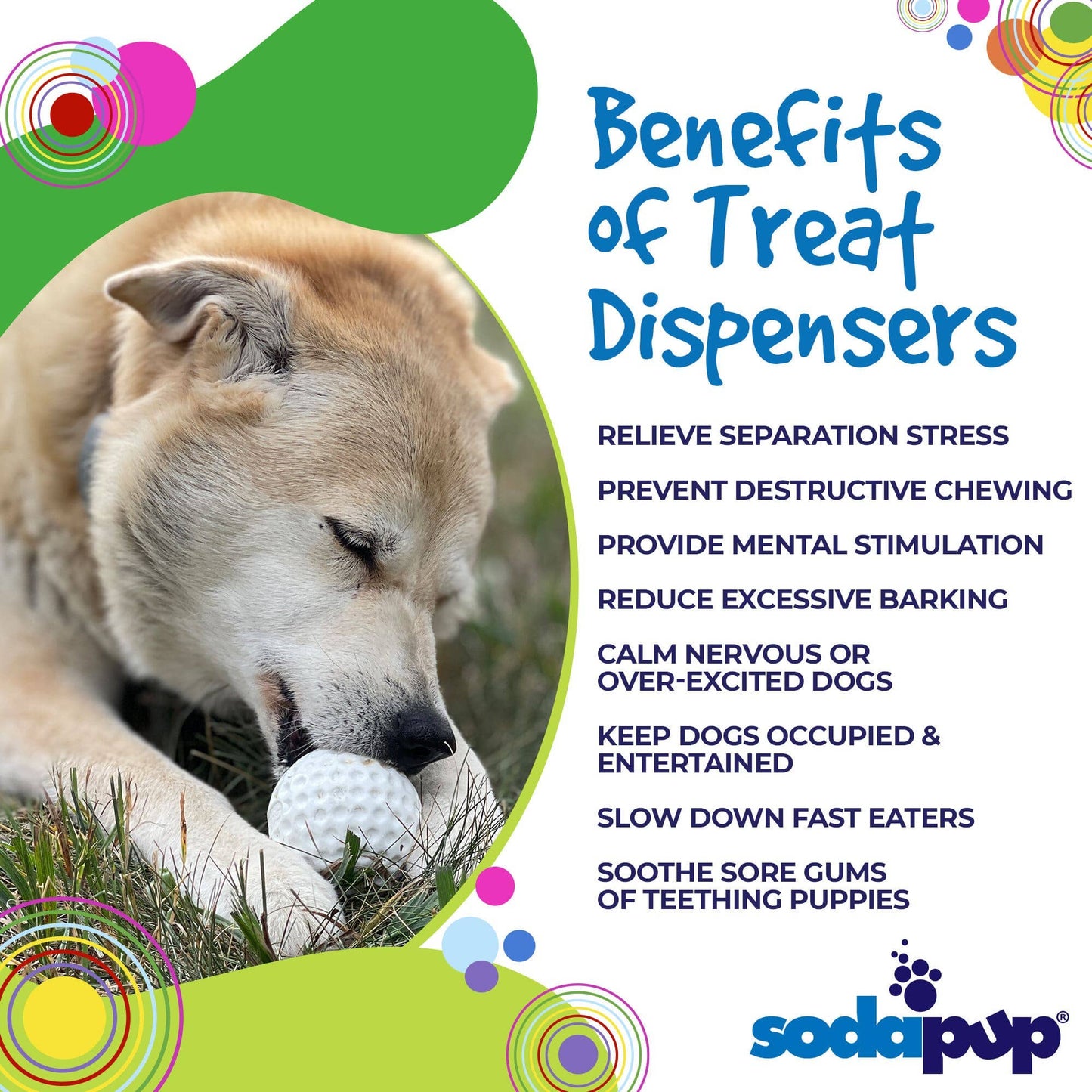 Golf Ball Rubber Dog Chew Toy for Power Chewers