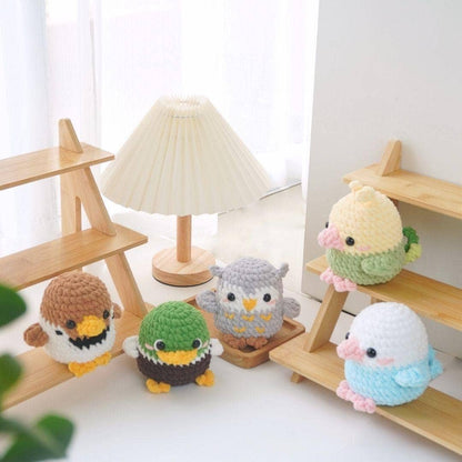 Crochet Colorful Birds, Amigurumi Chickens, Parrots, Duck...