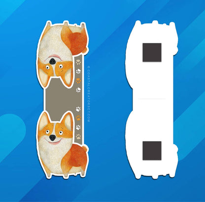 Corgi Dog Reversible Magnetic Bookmark