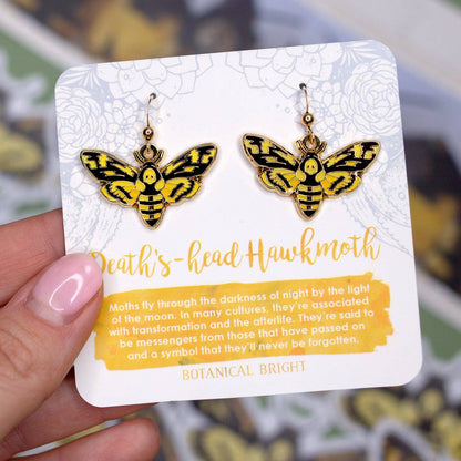Death's-head Hawkmoth Earrings