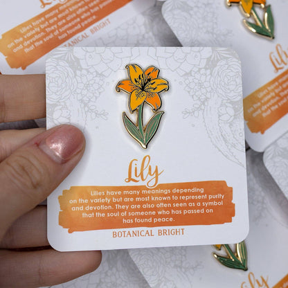 Lily Enamel Pin