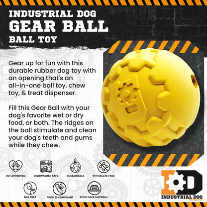 Industrial Dog Ball Rubber Chew Toy for Heavy Chewers