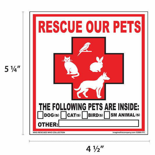Pet Rescue Decals 2 Pack with Wallet Card