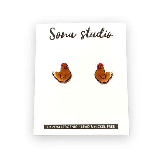 Chicken Earrings