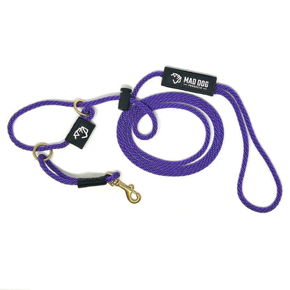 English Slip Leash / Safety Strap Combo Leash